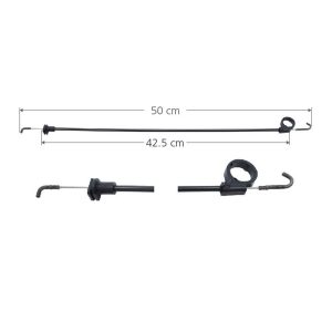 CHICOTE CERRADURA VW POINTER 97-05  4 PUERTAS 50 CM HUSHAN Izquierdo Delantera