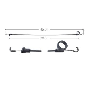 CHICOTE CERRADURA VW POINTER 97-05  4 PUERTAS 60 CM HUSHAN Izquierdo Trasera