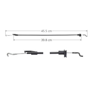 CHICOTE CERRADURA VW POINTER 06-10  2/4 PUERTAS 48 CM HUSHAN Derecho/Izquierdo Delantera