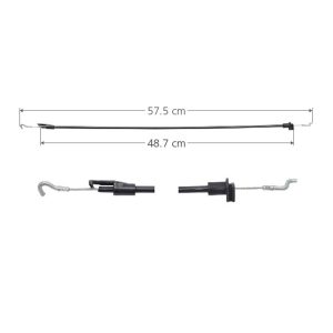 CHICOTE CERRADURA VW POINTER 06-10  4 PUERTAS 57.5CM HUSHAN Derecho/Izquierdo Trasera