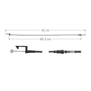CHICOTE CERRADURA FD COURIER 01-12  2 PUERTAS 92 CM HUSHAN Derecho/Izquierdo Delantera