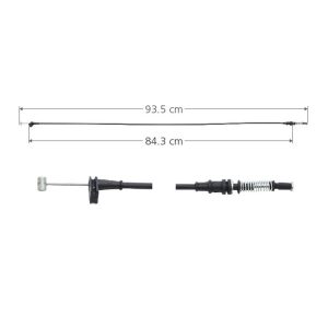 CHICOTE CERRADURA FD KA 01-08  93.5CM HUSHAN Derecho/Izquierdo Delantera