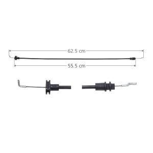 CHICOTE CERRADURA FD FIESTA 03-10/ECOSPORT 04-07  62.5CM HUSHAN Derecho/Izquierdo Delantera