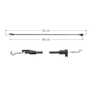 CHICOTE CERRADURA VW CROSSFOX 07-09/LUPO 04-09/SPORTVAN 07-09  56 CM Derecho/Izquierdo Delantera