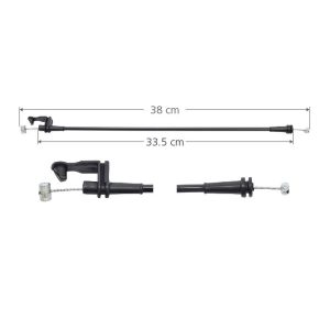 CHICOTE CERRADURA FD CONTOUR 96-00  38 CM Derecho/Izquierdo Delantera