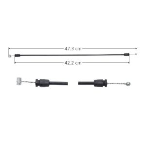 CHICOTE CERRADURA FD ECONOLINE 92-08  47.3 CM HUSHAN Derecho/Izquierdo Delantera