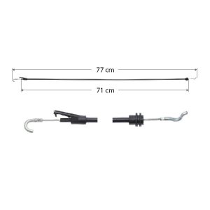 CHICOTE CERRADURA ST IBIZA 01-09  2 PUERTAS 77 CM Derecho/Izquierdo Delantera