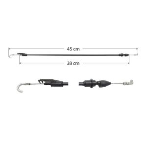 CHICOTE CERRADURA ST LEON 99-05  2 PUERTAS 45 CM HUSHAN Derecho/Izquierdo Delantera