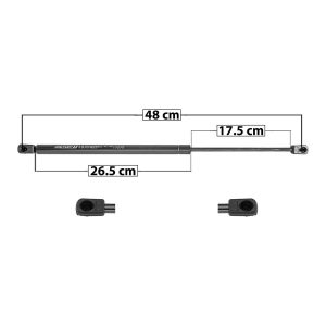 AMORTIGUADOR 5TA PUERTA DG CALIBER 07-12  48 26.5 17.5 ENTRADA TIPO 9 ENTRADA 2 TIPO 9 445 100.04 45.38 505 113.53 51.5 SPART 7782 Derecho/Izquierdo