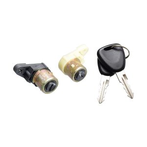 CILINDRO PARA PUERTA RN KANGOO 04-18  CON LLAVE JUEGO 2 PIEZAS METAL NEGRO  Derecho/Izquierdo