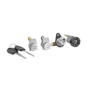 SET DE CILINDROS CV AVEO SEDAN 08-17  CON LLAVE PUERTA/CAJUELA/ENCENDIDO METAL CROMO 12VCC  Derecho/Izquierdo Delantera