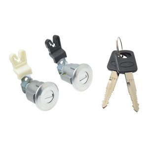 CILINDRO PARA PUERTA FD EXPLORER 95-01/RANGER 98-04 10-12/AEROSTAR 92-97/ECONOLINE 97-07/TOPAZ 92-94  MZ B2300 94-00  FD EXPLORER SPORT TRAC 01-05/MUSTANG 96-04  JUEGO METAL CROMADO  DELANTERO DERECHO/IZQUIERDO